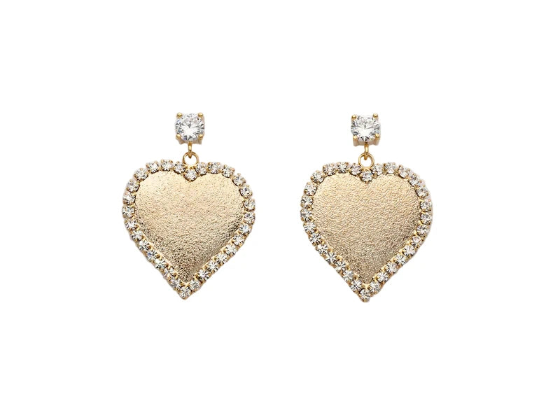 Orecchini Kiara Dorati con Zirconi a Cuore (KERD2030G)